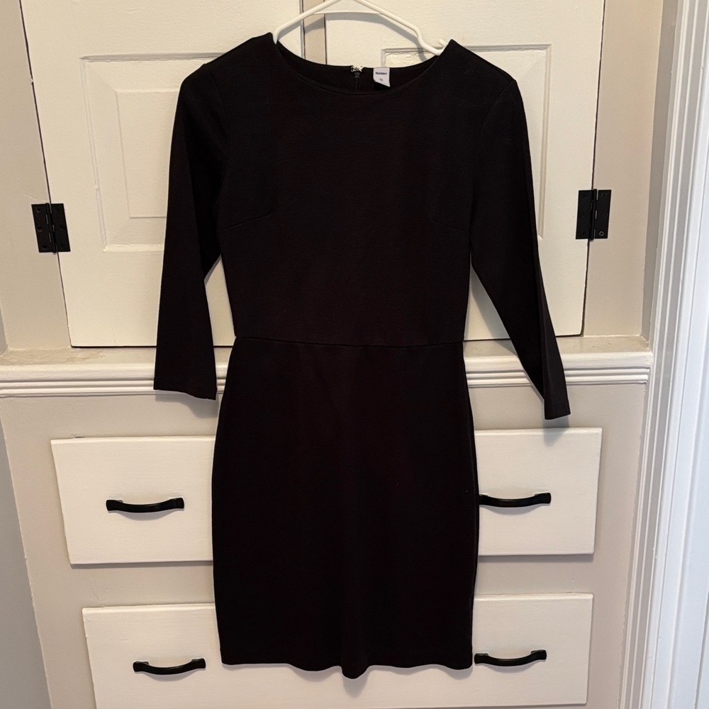 Old Navy Elegant Black Long Sleeve Dress